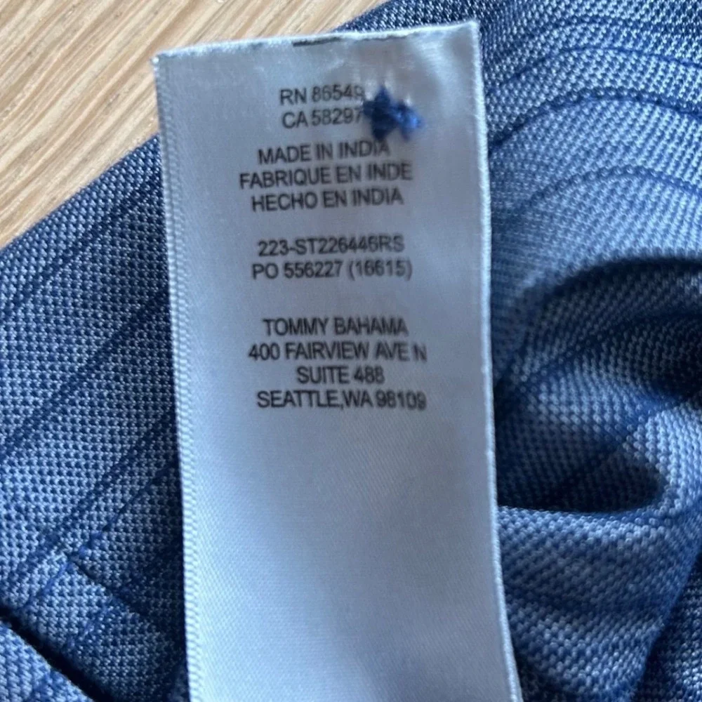 Tommy Bahama Polo Shirt Mens XL Blue Striped Short Sleeve Preppy‎ Golf Resort